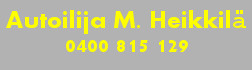 Autoilija M. Heikkilä logo